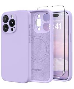 lot 369 image: SuydanBox Magnetic for iPhone 15 Pro Case Silicone Clove Purple - Retail $17