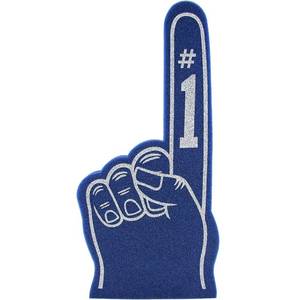 lot 426 image: Giant Foam Finger 18 Inch- Number 1 Universal Foam Hand for All Occasions - Cheerleading for Sports - Exciting Vibrant Colors use as Celebration Pom Poms- Great for Sports Events Games School Business - Retail $13