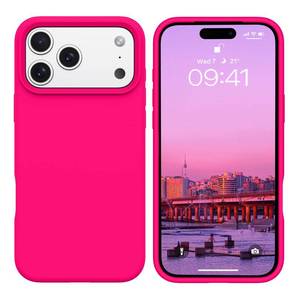 lot 455 image: BENTOBEN for iPhone 17 Pro Case, Liquid Silicone Anti-Slip Microfiber Lining 17 ProPhone Case, Slim Soft Gel Rubber Anti-Scratch Shockproof Cover for iPhone 17 Pro 6.3 2025, Hot Pink - Retail $14