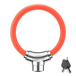 lot 476 image: ROCKBROS Anti-Theft Bike Cable Lock, Red, Portable, Key Lock, Rustproof - Retail $15