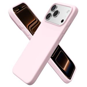 lot 495 image: ORNARTO for iPhone 17 Pro Max Case, Liquid Silicone, Chalk Pink - Retail $10