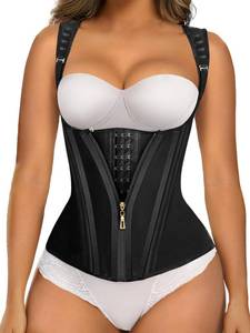 lot 536 image: SHAPERX Waist Trainer Corset for Women Tummy Control Sport Girdle Hourglass Waist Cincher Body Shaper with Steel Boned SZ7293-Black-M - Retail $42