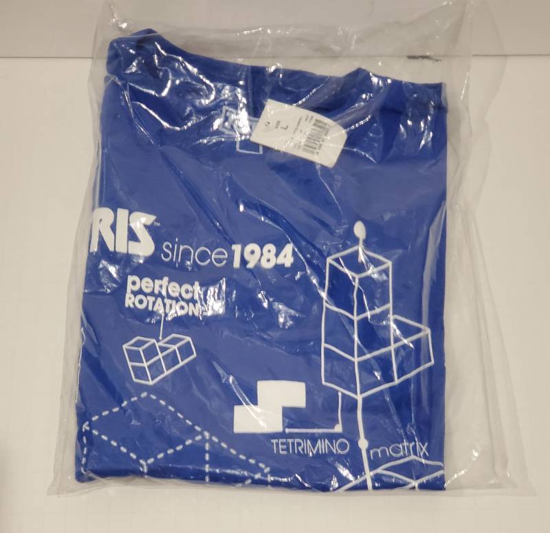 lot 59105 image: Mens Tetris Short Sleeve Graphic T-Shirt - Royal Blue Large. - Retail $13