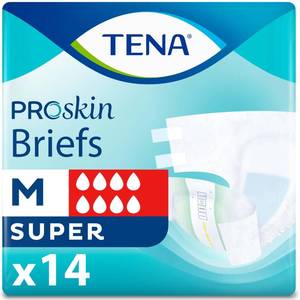 lot 47317 image: TENA Proskin Super Absorbency Incontinence Adult Diapers, Unisex, M, 14ct - Retail $21