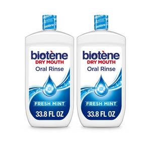 lot 47368 image: Biotene Oral Rinse Mouthwash for Dry Mouth, 2x33.8 fl oz - Retail $22