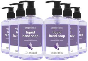 lot 47369 image: Amazon Basics Original Fresh Liquid Hand Soap with Moisturizers, 7.5 Fl Oz (Pack of 6) - Retail $7