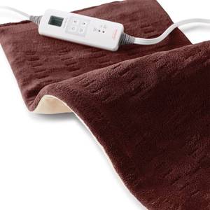 lot 47375 image: Sunbeam XL Back Neck and Shoulder Heat Therapy 12 x 24 with Auto Shut Off 6 Settings Machine-Washable Comfortable Microplush Fabric - Burgundy - Retail $50