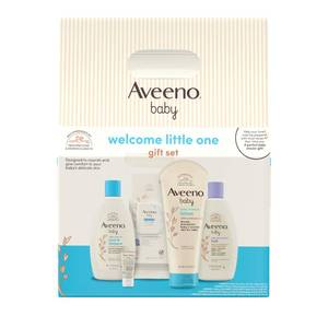 lot 47380 image: Aveeno Baby Welcome Little One Gift Set, Baby Essentials Set, 5 Items - Retail $20