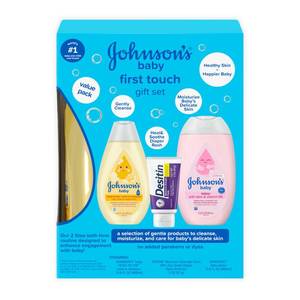 lot 47381 image: Johnsons Baby First Touch Gift Set, 3 Items - Retail $10