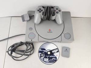lot 52 image: Sony PlayStation SCPH-5501 Console Bundle with Controller, Memory Card, Game