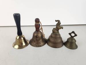 lot 135 image: Lot of 4 Vintage Bells