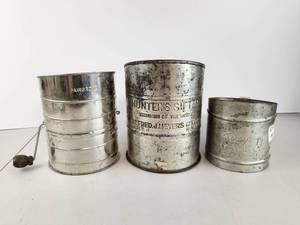 lot 153 image: Vintage Kitchen Sifters 3-Piece Lot