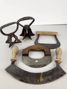 lot 155 image: Vintage Primitive Kitchen Tools Lot