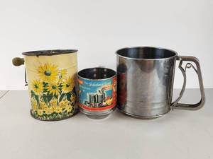 lot 172 image: Vintage Flour Sifters