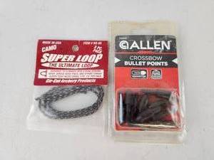 lot 236 image: Allen Crossbow Bullet Points 1132 125 Grain with Super Loop and Cable