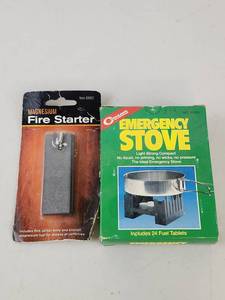 lot 241 image: Magnesium Fire Starter 69457 and Coghlans Emergency Stove 9560 Lot