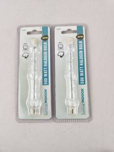lot 267 image: 500 Watt Halogen Bulb T3 Double Contact Base 120V 2000 Hours 63367