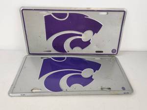 lot 292 image: Kansas State Wildcats License Plates 2 Pack