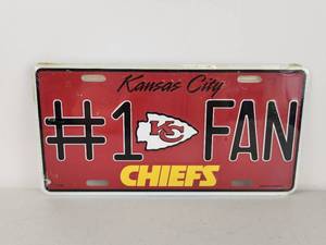 lot 293 image: Kansas City Chiefs #1 Fan License Plate