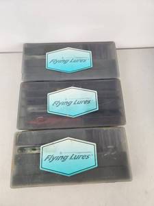 lot 300 image: Flying Lures Fishing Lure Storage Box Lot Set of 3