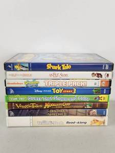 lot 328 image: DVD Lot 8 Movies Shark Tale Toy Story 3 Hunchback Notre Dame SpongeBob
