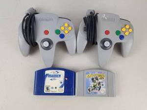 lot 347 image: Nintendo N64 Controller and Game Lot Madden 2001 Excitebike