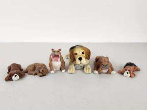 lot 389 image: Dog Figurine Lot 6 Pieces Beagle Bulldog Puppy Collectible