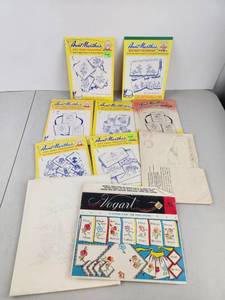 lot 423 image: Vintage Hot Iron Transfers Lot Packages Embroidery Needlepoint