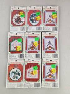lot 444 image: Christmas Ornament Kit Counted Cross Stitch Lot
