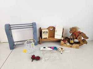 lot 468 image: Vintage Dollhouse Furniture & Accessories Lot - Miniature Set