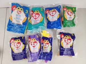 lot 488 image: Ty Teenie Beanies McDonalds Happy Meal Toys Lot 9 Pieces