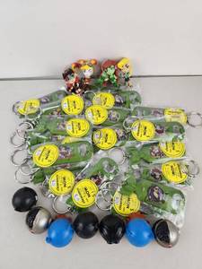 lot 500 image: DC Comics Character Keychain Lot with Collectible Figures and Spheres