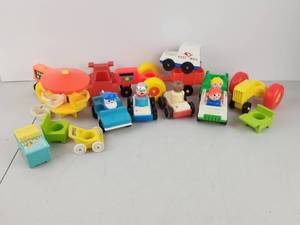 lot 509 image: Vintage Fisher Price Lot Vehicles Little People & More