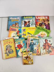 lot 524 image: Lot of Vintage Childrens Books Lassie Native American Books & More