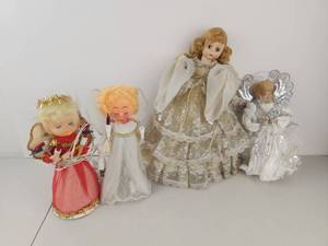 lot 558 image: Lot of Vintage Christmas Tree Toppers Madame Alexander & More