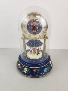 lot 563 image: Vintage Avon Nutcracker Suite Musical Anniversary Clock w Dome
