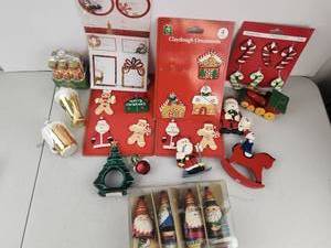 lot 597 image: Vintage Christmas Lot Beer Ornaments Russian Nesting Santas &amp More