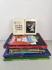 lot 615 image: Christmas Books and Media Lot 8-track Tapes Cookbooks Childrens Books