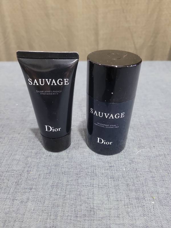 lot 334 image: Dior Sauvage After-Shave Balm and Deodorant Stick Set