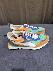 lot 789 image: Puma Sneakers Blue Orange Green Yellow Colorblock US 11 387672