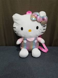 lot 827 image: Hello Kitty Plush Backpack with Iridescent Bow and Accessories