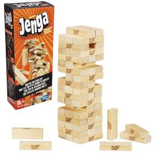lot 846 image: Classic Jenga Game with Genuine Hardwood Blocks for Kids Ages 6 and Up