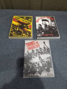 lot 893 image: Sons of Anarchy Season 2, 4, 5 DVD Lot 3 Disc Sets