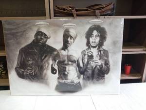 lot 934 image: Three Figures Black and White Illustration Poster