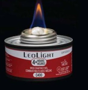 lot 11092 image: LeoLight C400 Screw Top Wick Chafing Fuel 24-Pack