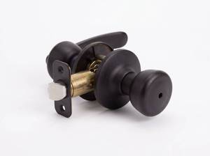 lot 11122 image: Jones Stephens Tulip Privacy Knob Oil Rubbed Bronze, 6 Pack