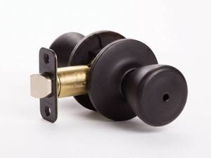 lot 11123 image: Jones Stephens Tulip Privacy Knob Oil Rubbed Bronze, 6 Pack