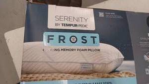 lot 11156 image: Serenity Frost Cooling Memory Foam Pillow, Standard