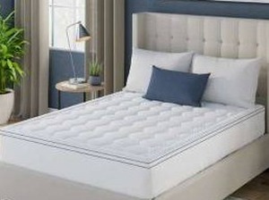 lot 11169 image: Tempur-Pedic Triple Cool Fitted Mattress Pad, White, King