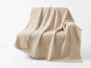 lot 11192 image: Reversible Cotton Throw with Floral Matelasse and Quilted Details, 50x70